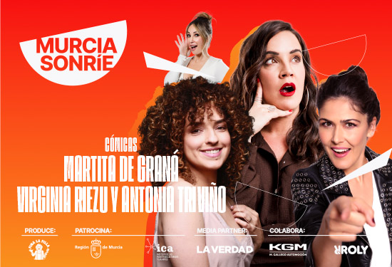 Cartel de Cómicas: Martita de Graná, Antonia Triviño y Virginia Riezu en el Teatro Circo de Murcia